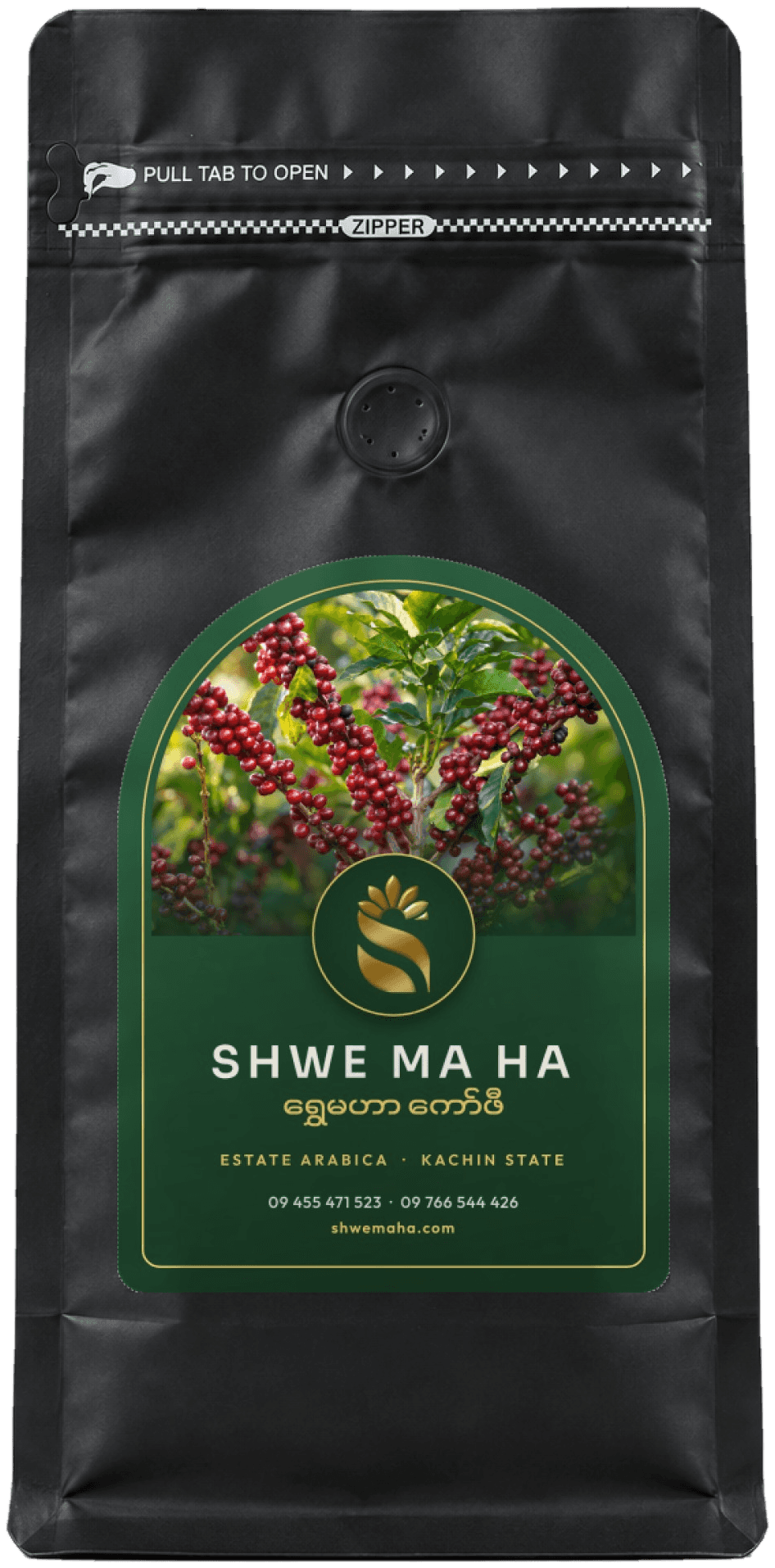 ရွှေမဟာ ကော်ဖီ 1 kg ထုပ်